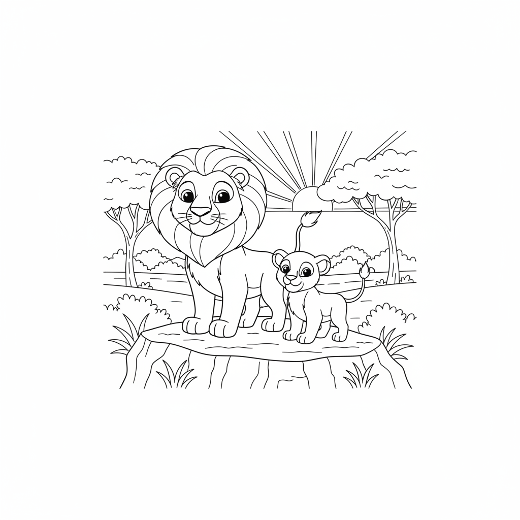 Coloriage le roi lion coloriage 2