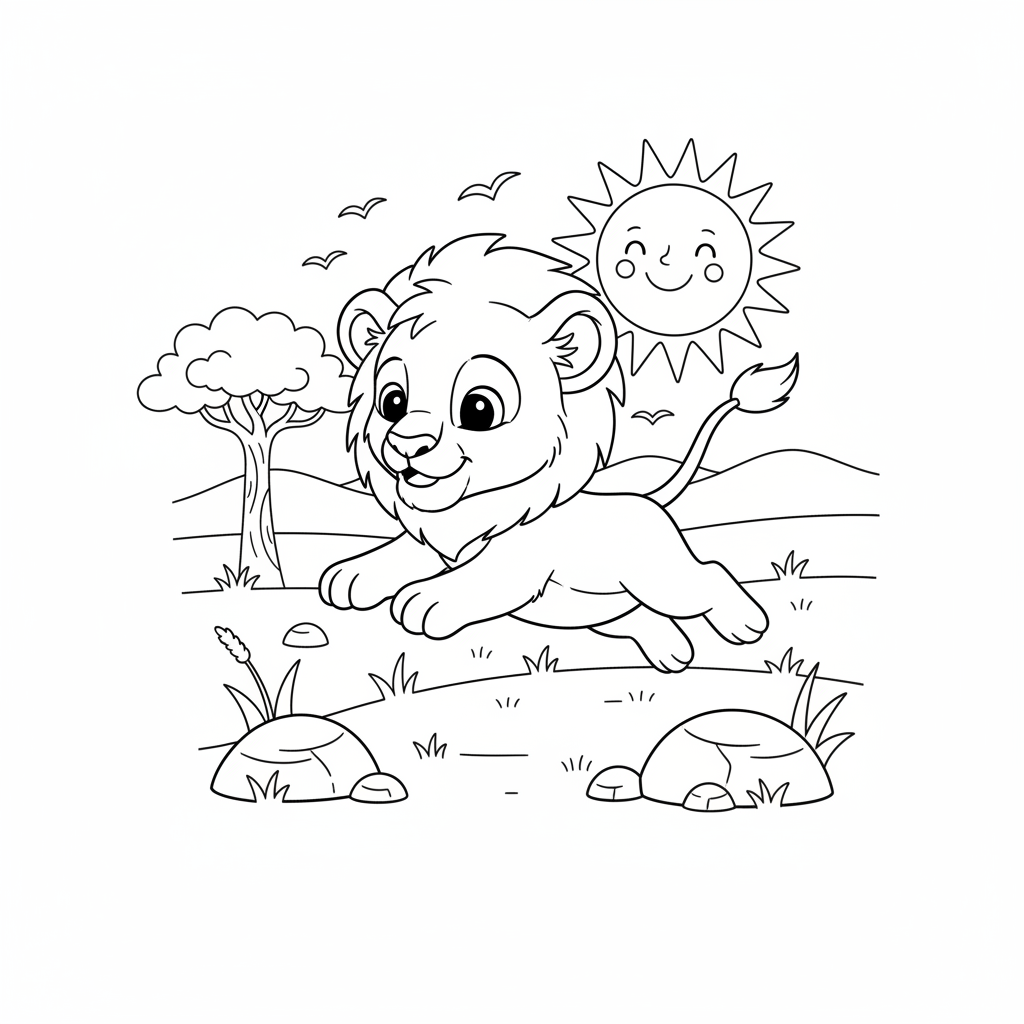 Coloriage le roi lion coloriage 5