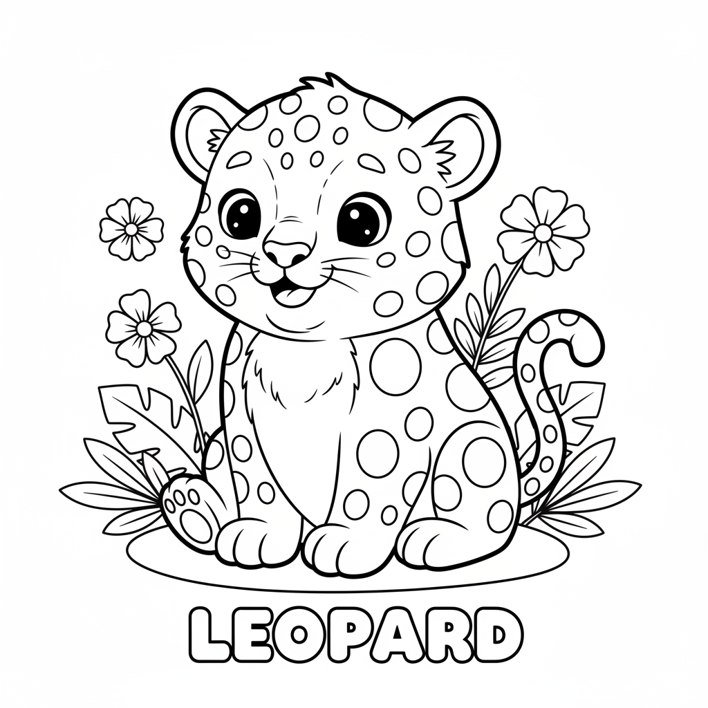 Coloriage Léopard Coloriage Gratuit à Imprimer