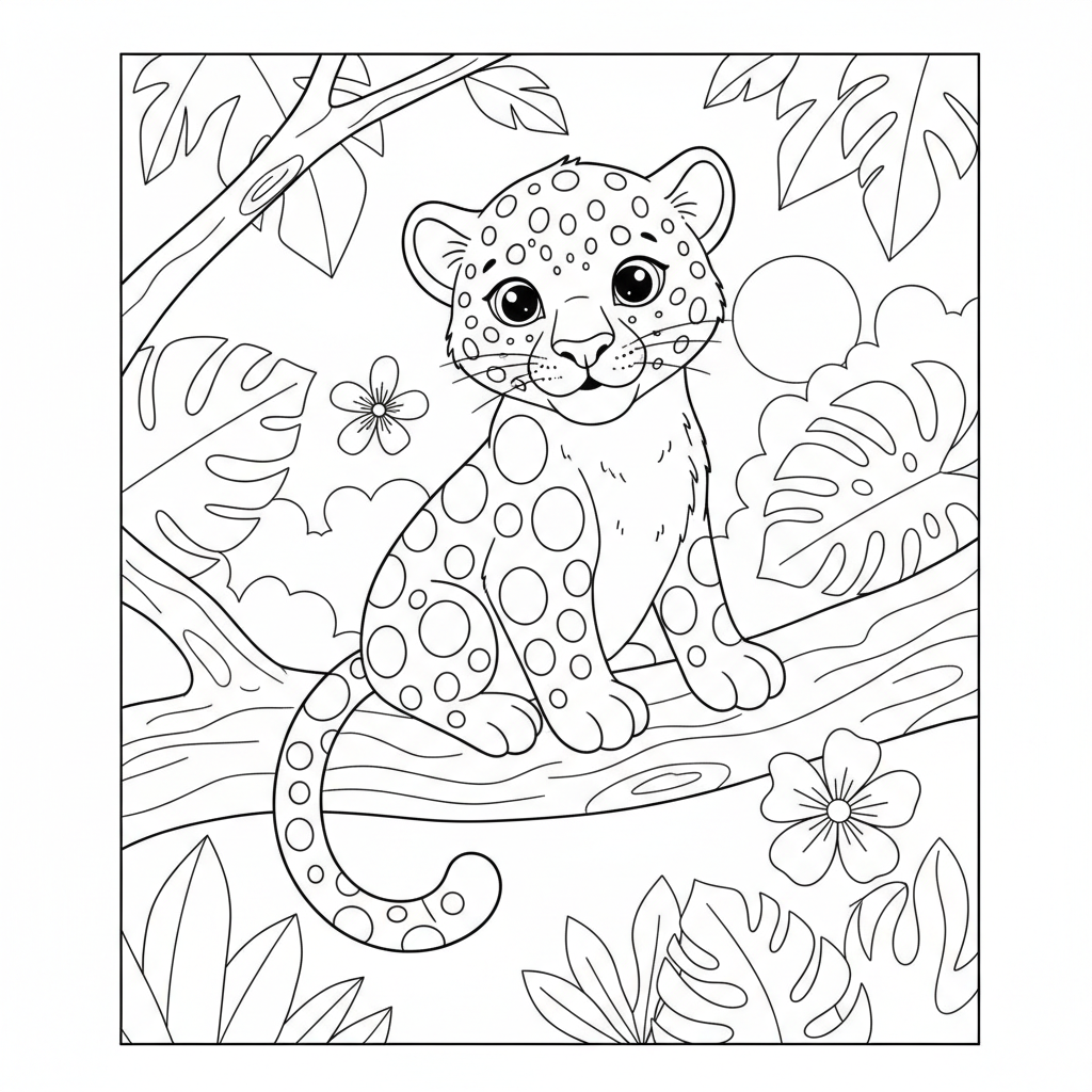 Coloriage léopard coloriage 2