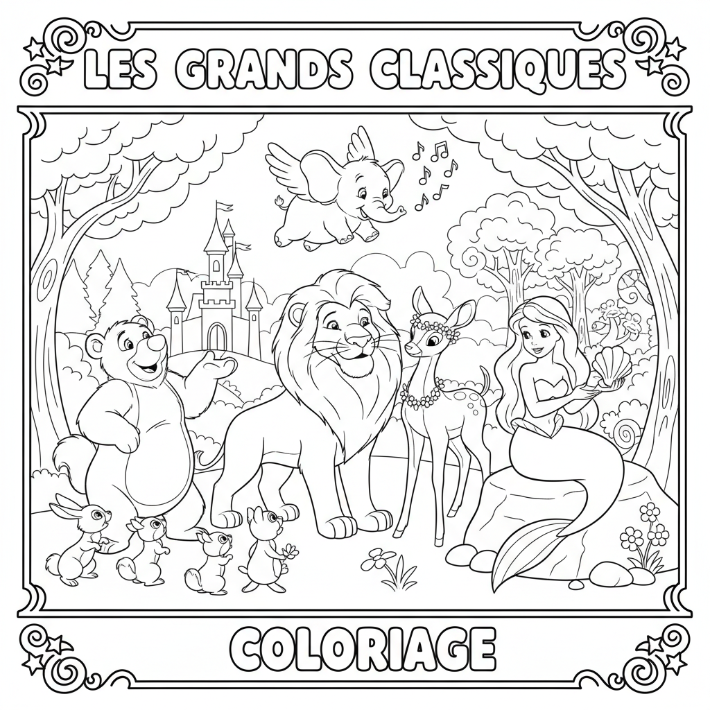 Coloriage les grands classiques disney coloriage 2