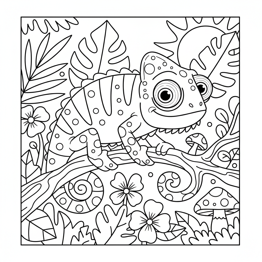 Coloriage lézard coloriage 3