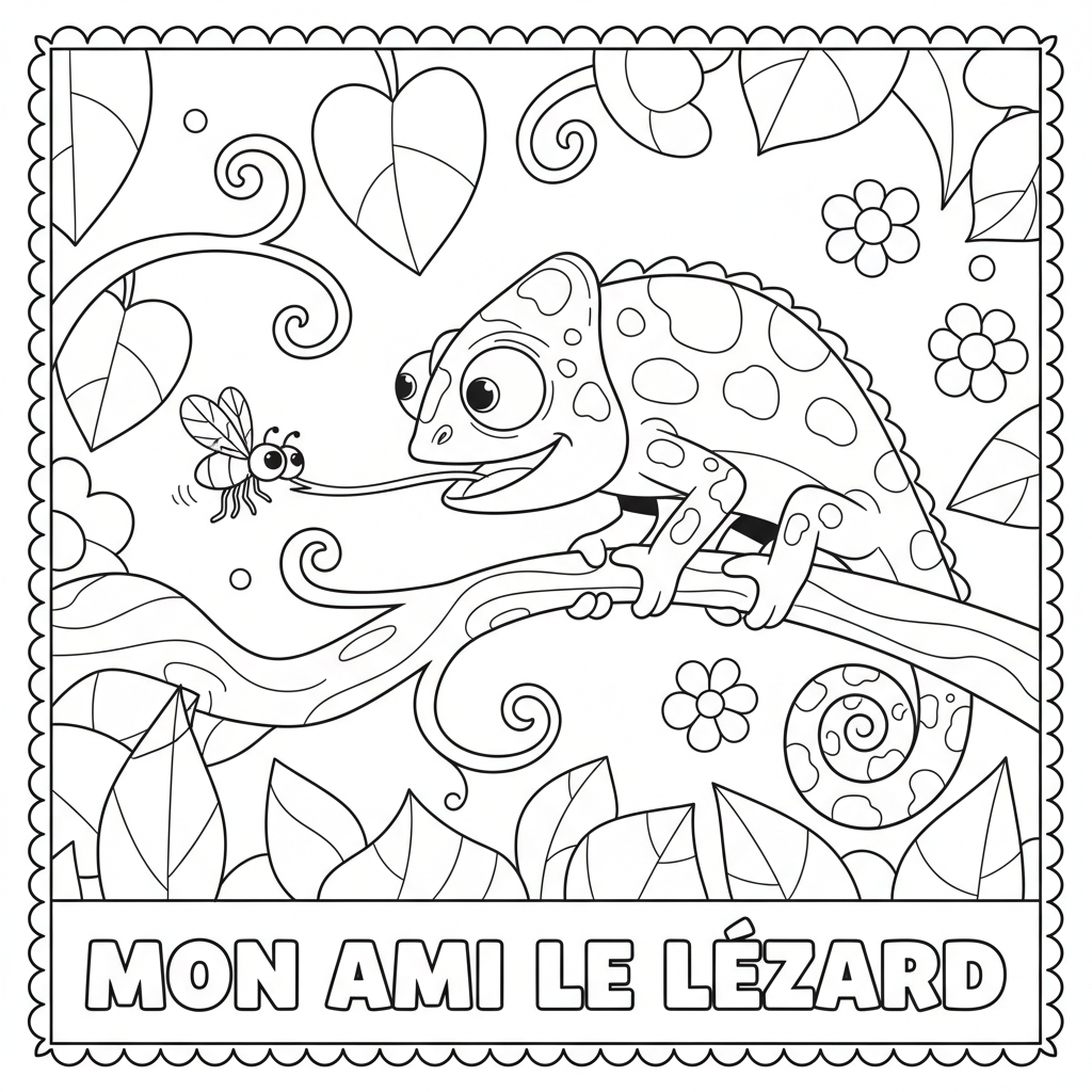 Coloriage lézard coloriage 5