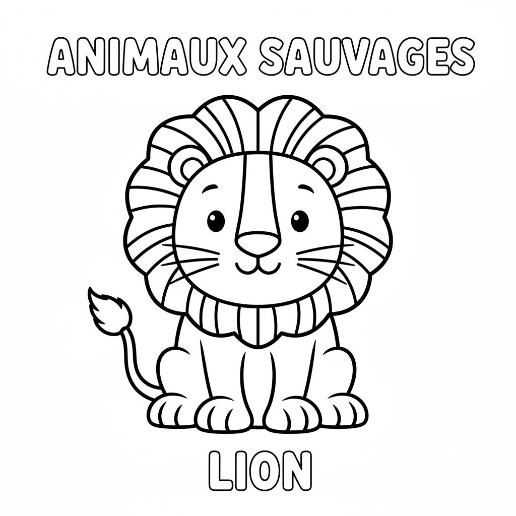 Coloriage lion coloriage
