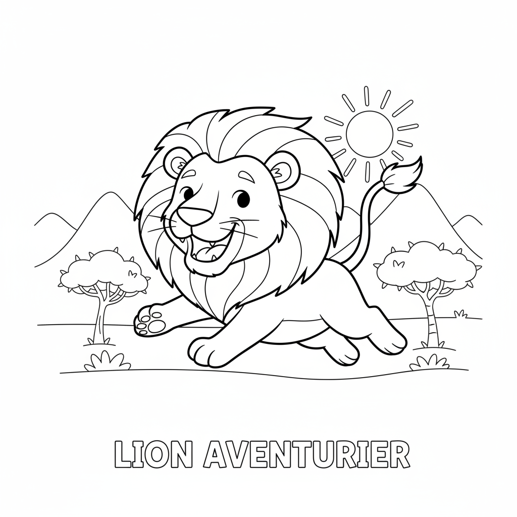 Coloriage lion coloriage à imprimer 5