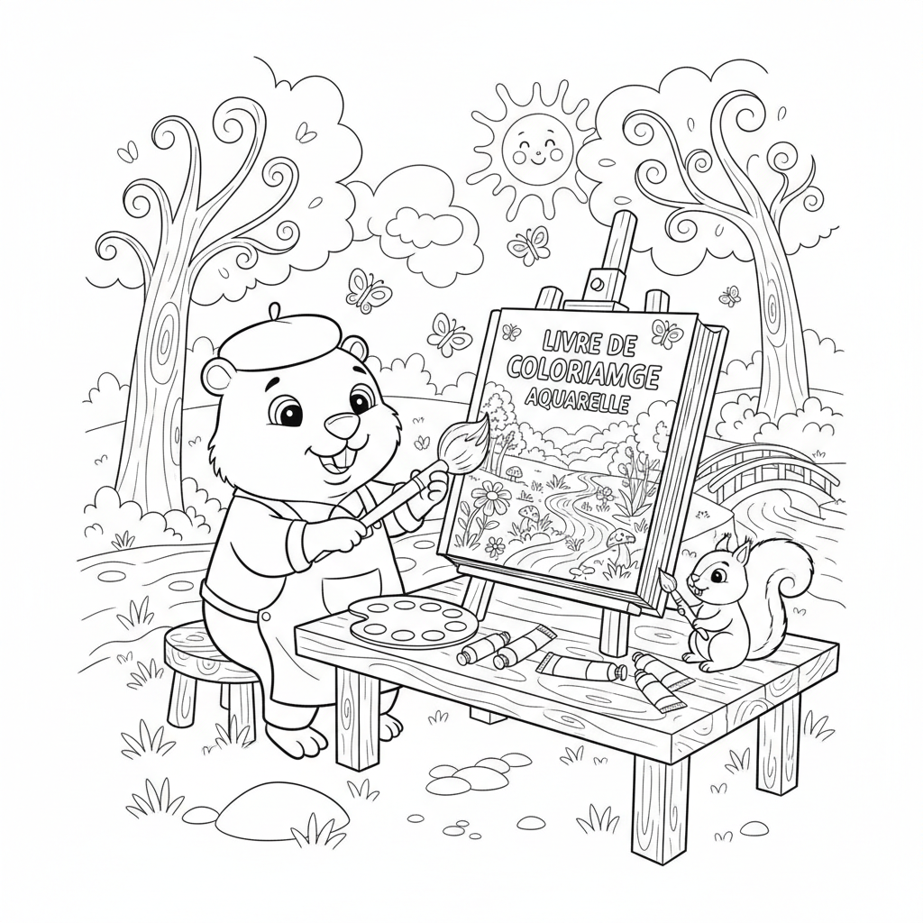 Coloriage livre coloriage aquarelle 3