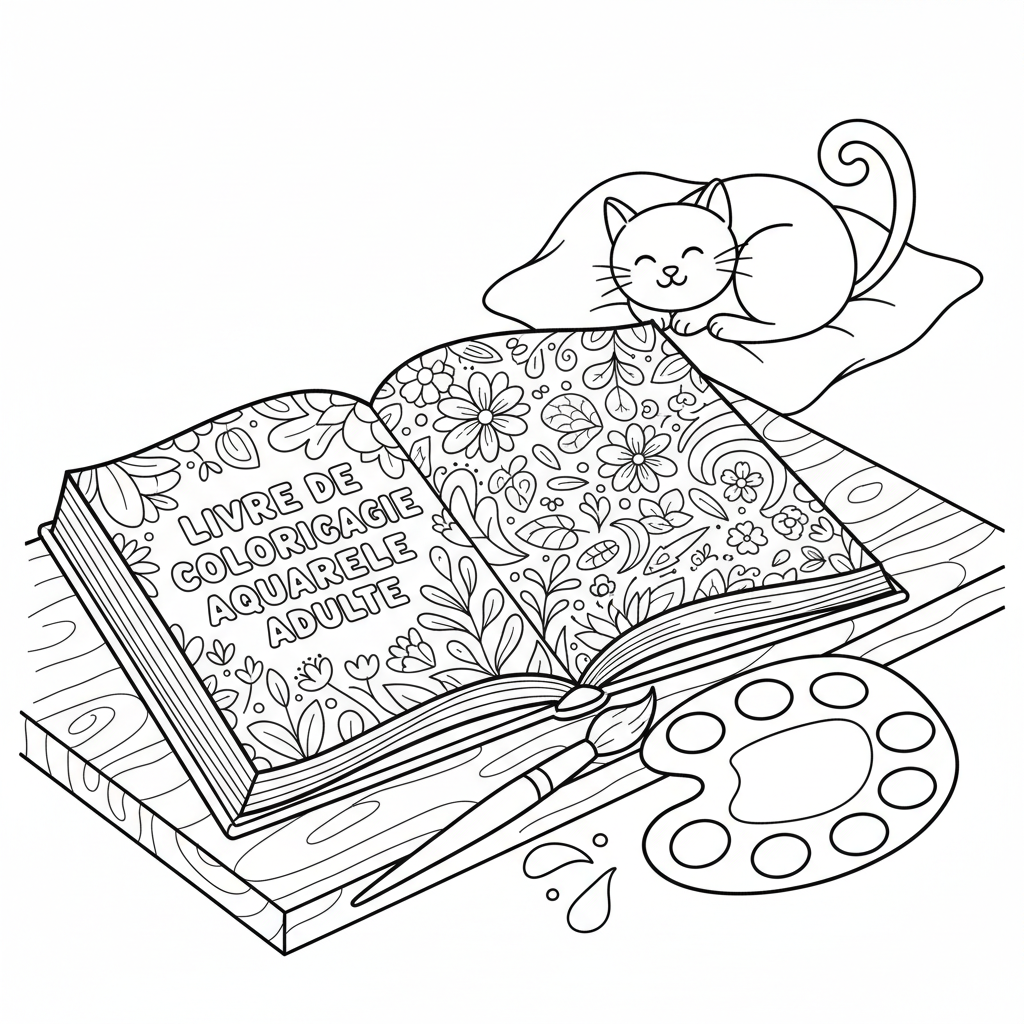 Coloriage livre coloriage aquarelle adulte 2