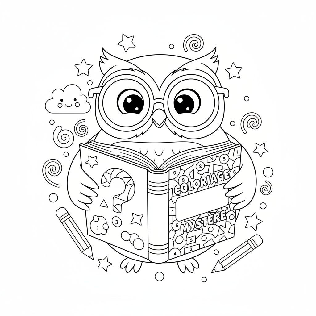 Coloriage livre coloriage mystere