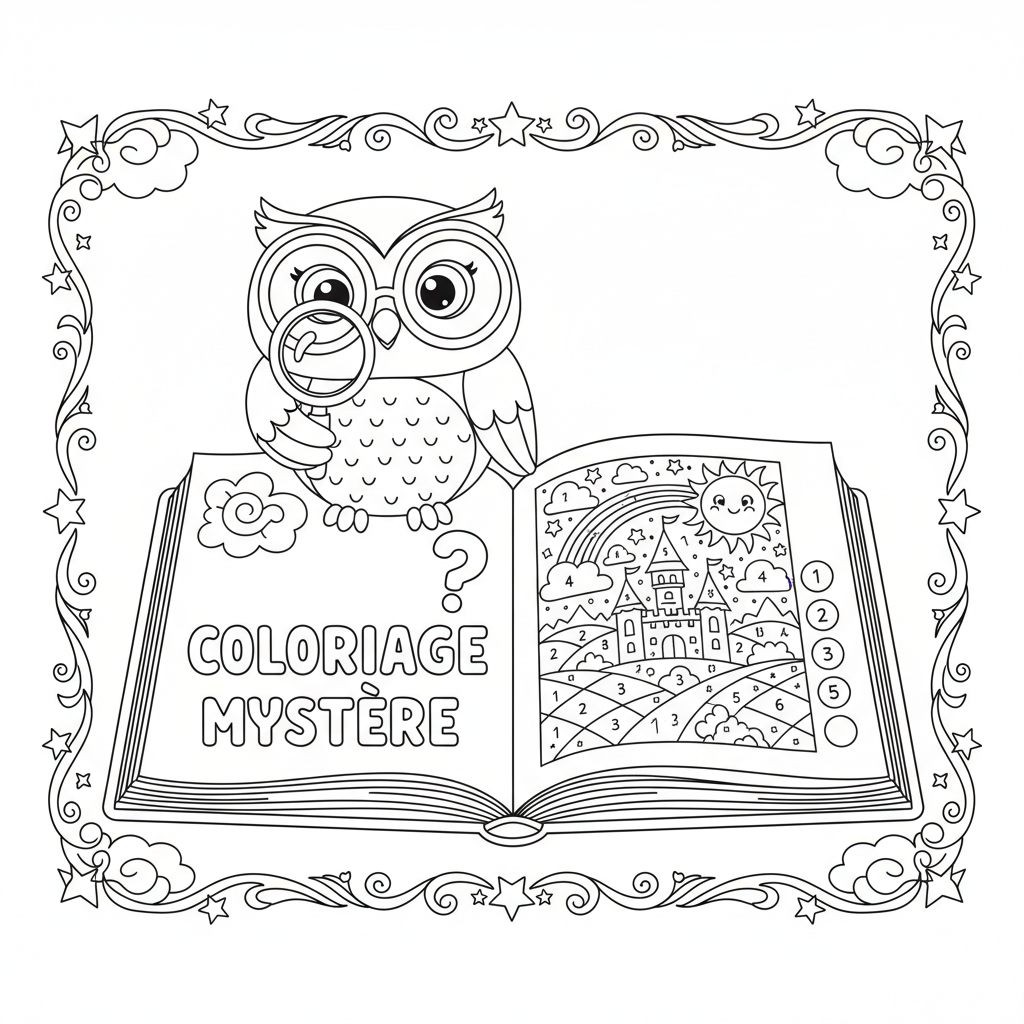 Coloriage livre coloriage mystère 2
