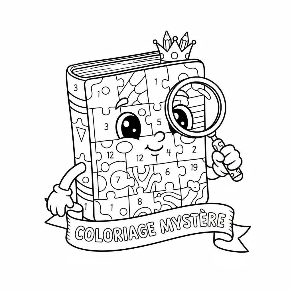 Coloriage livre coloriage mystère 4