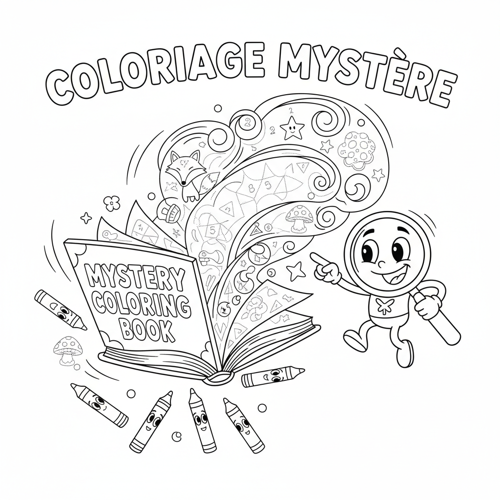 Coloriage livre coloriage mystère 5
