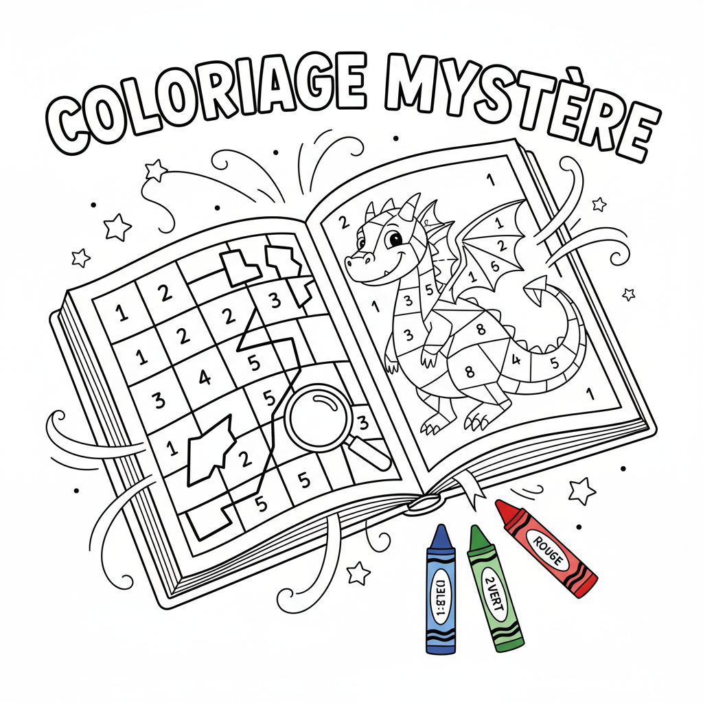 Coloriage livre coloriage mystere 2