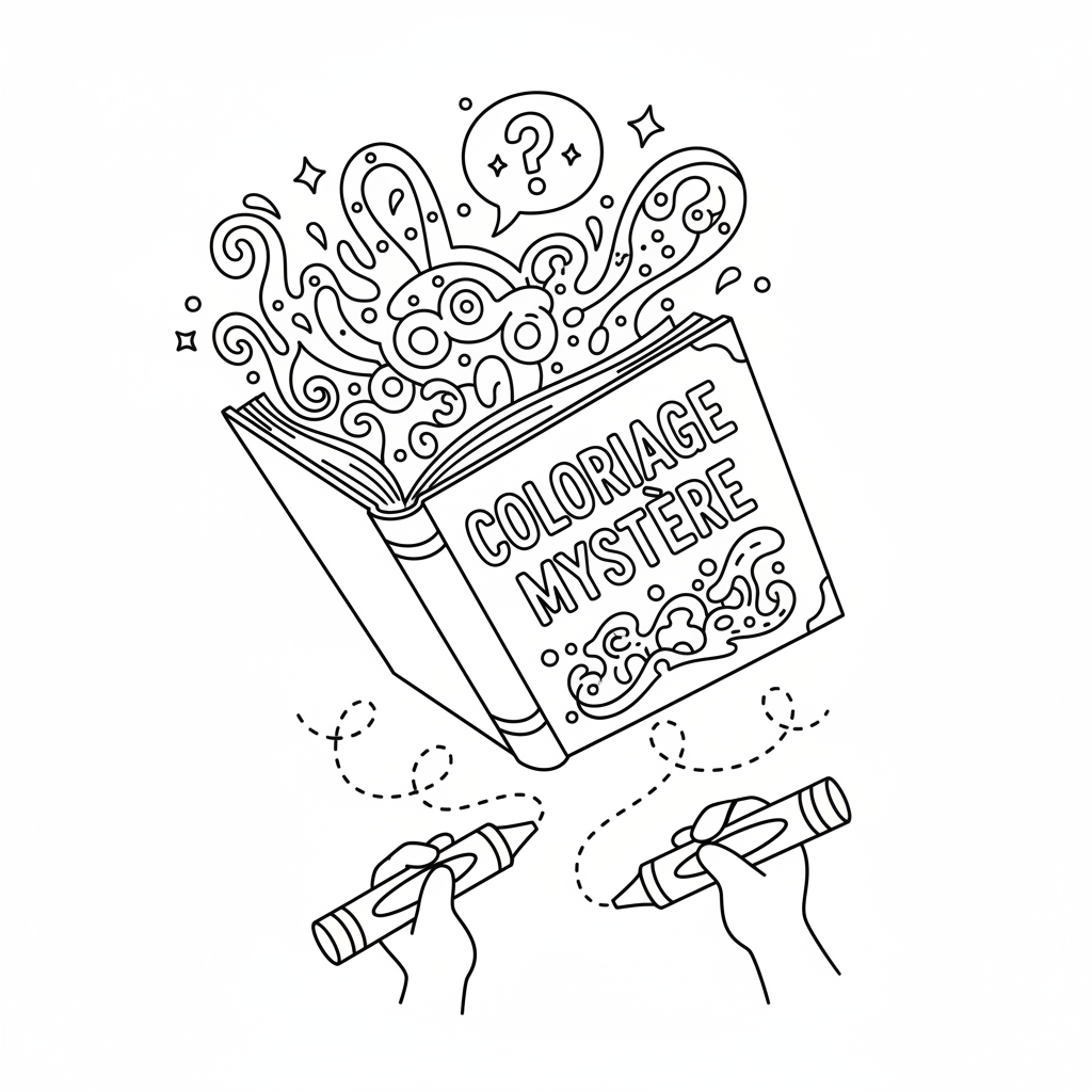 Coloriage livre coloriage mystere 5