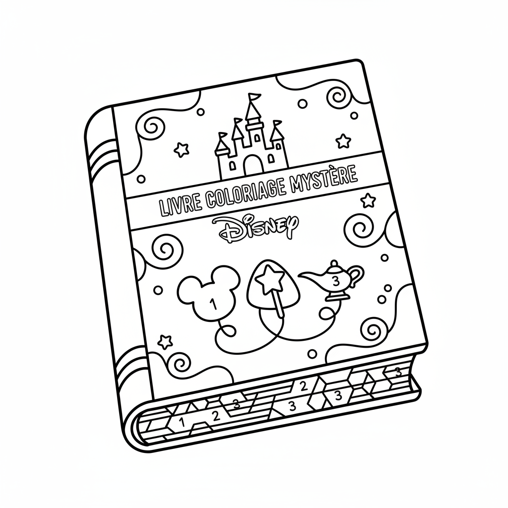 Coloriage Livre Coloriage Mystère Disney à Imprimer