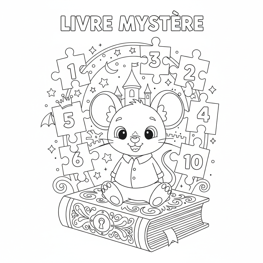 Coloriage livre coloriage mystère disney 2
