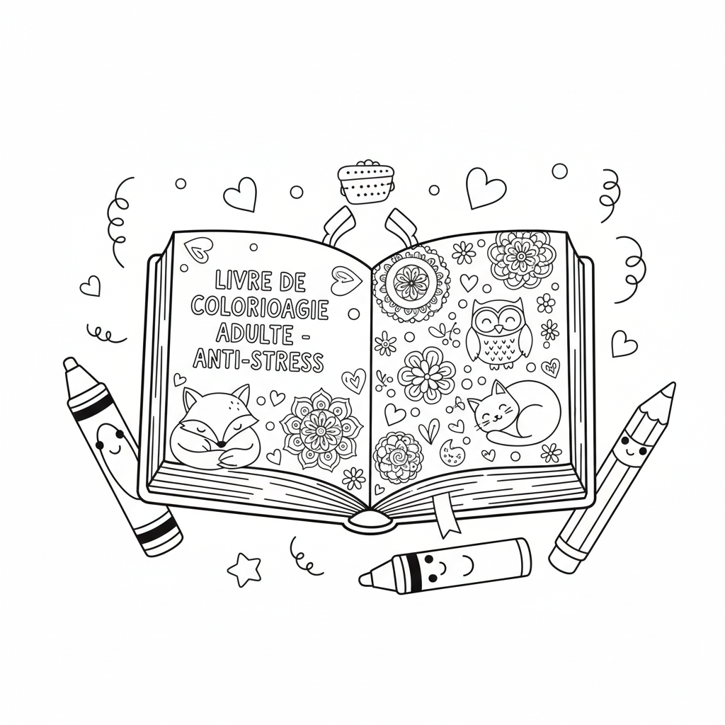 Coloriage livre de coloriage adulte 2