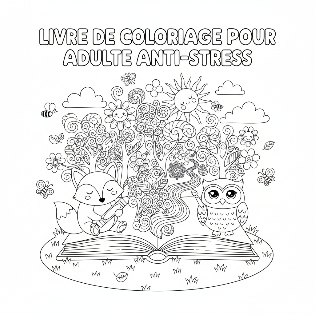 Coloriage livre de coloriage pour adulte anti-stress 3