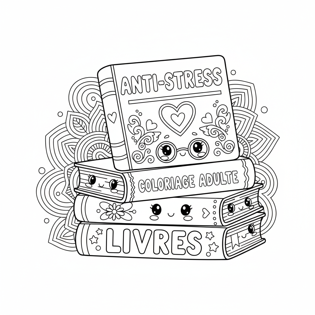 Coloriage livres coloriage adulte 4