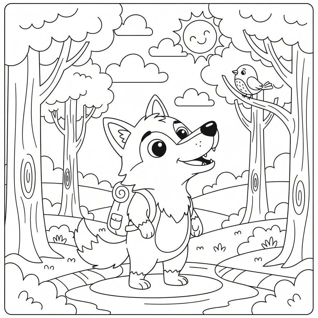 Coloriage loup coloriage 3