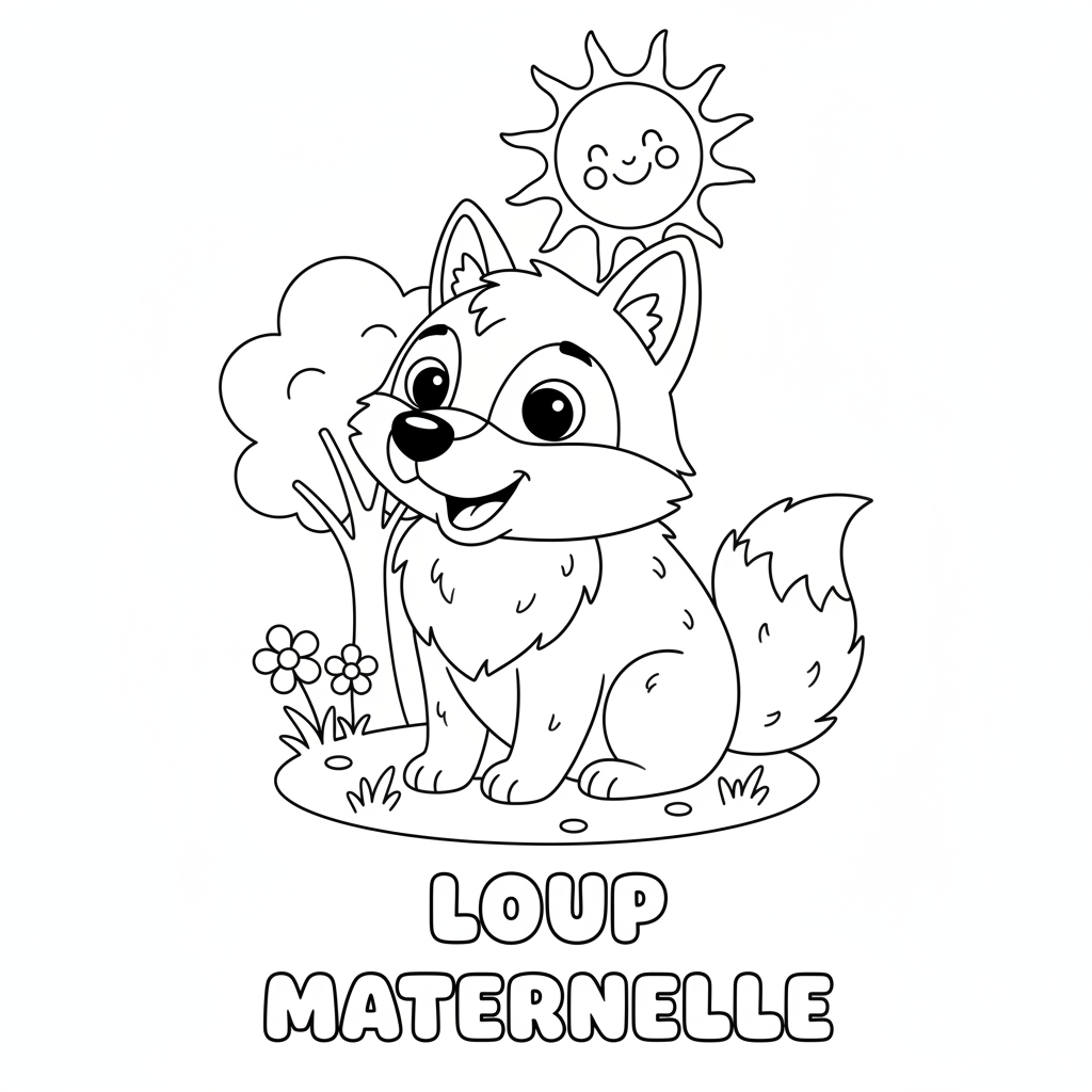 Loup Coloriage Maternelle à Imprimer Gratuitement