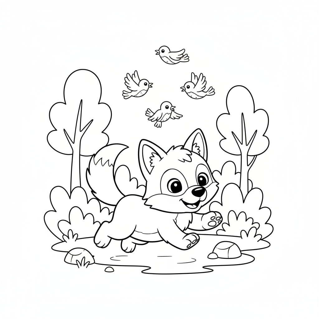 Coloriage loup coloriage maternelle 5