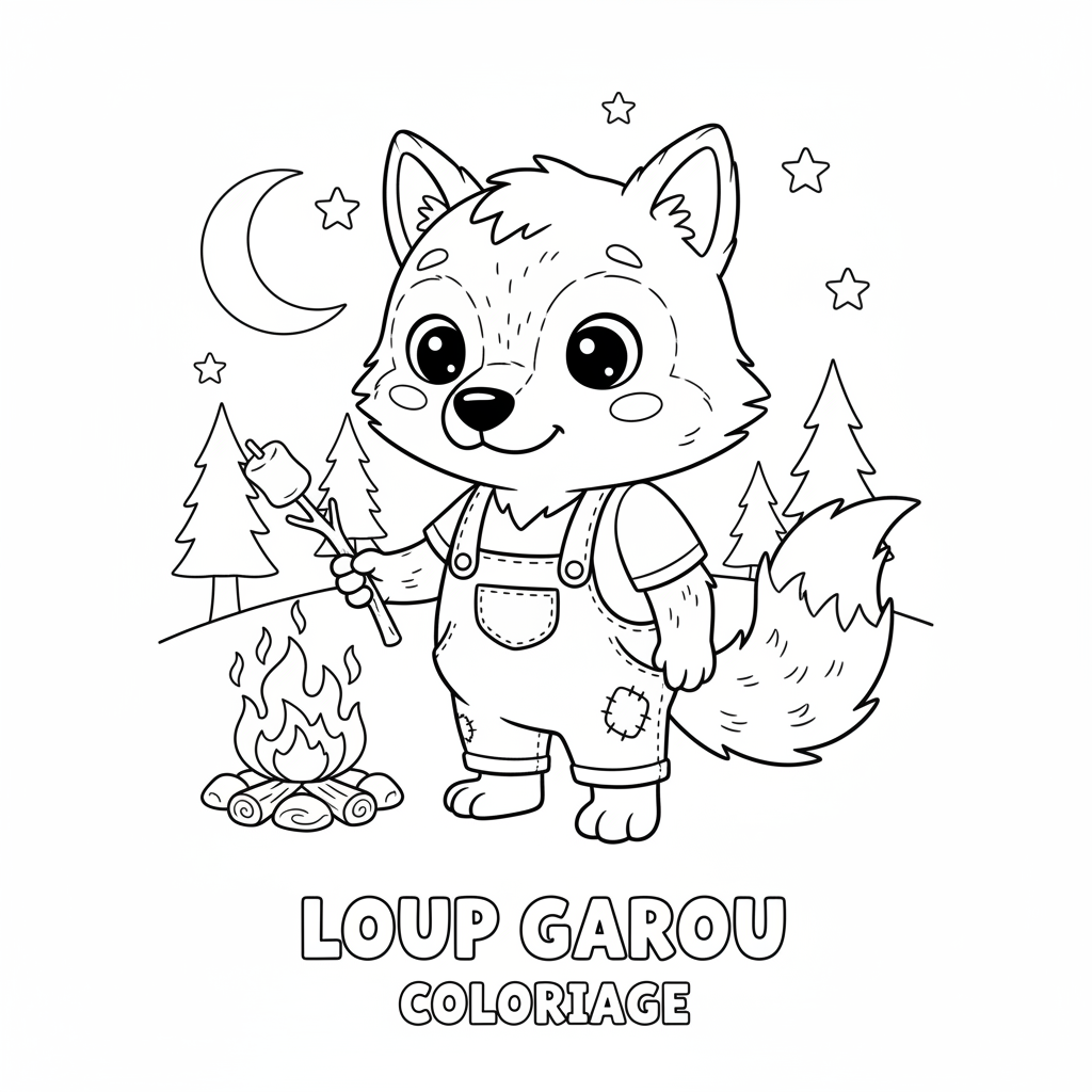 Coloriage Loup Garou Coloriage Gratuit à Imprimer