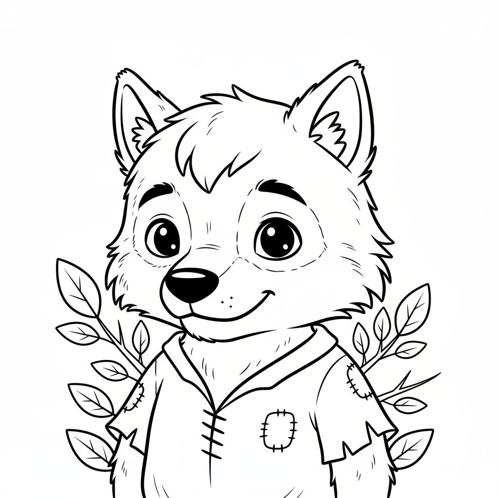 Coloriage loup garou coloriage 4