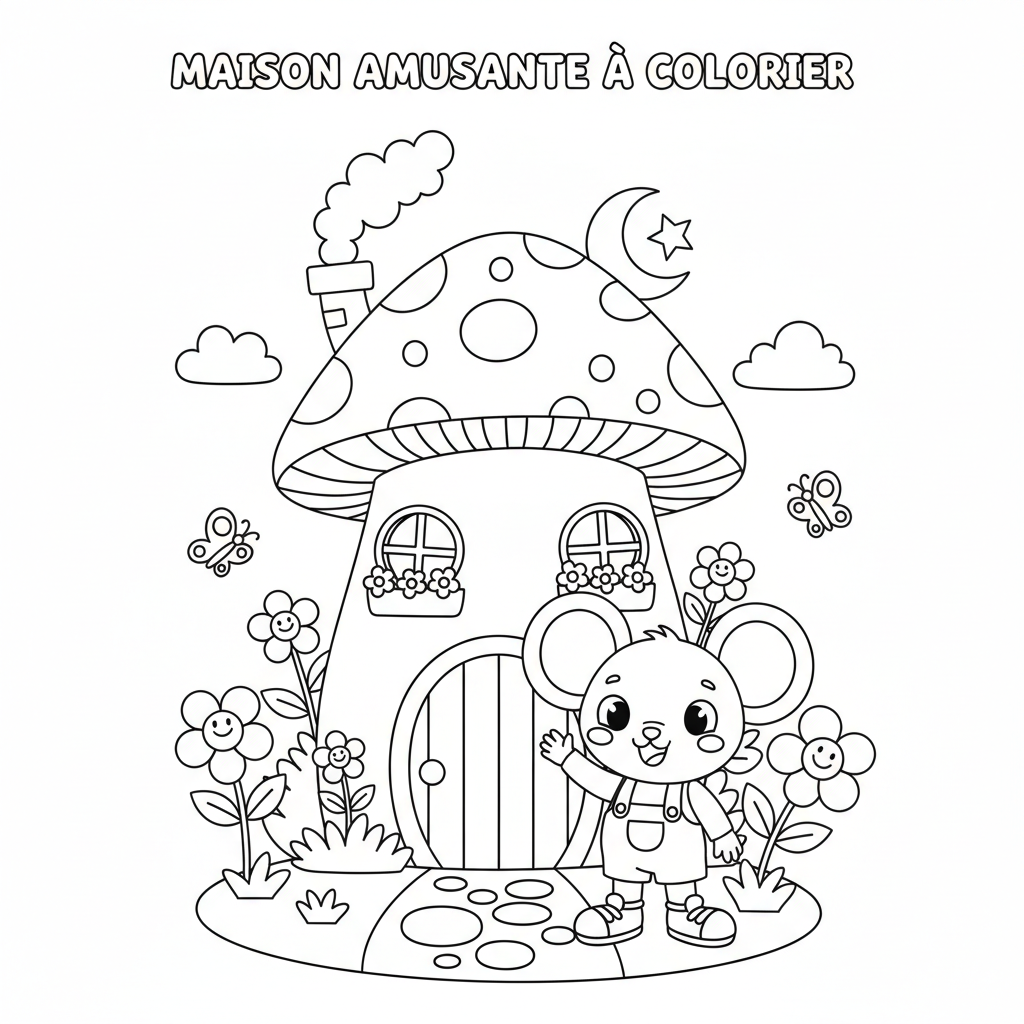 Coloriage maison de mickey coloriage 1