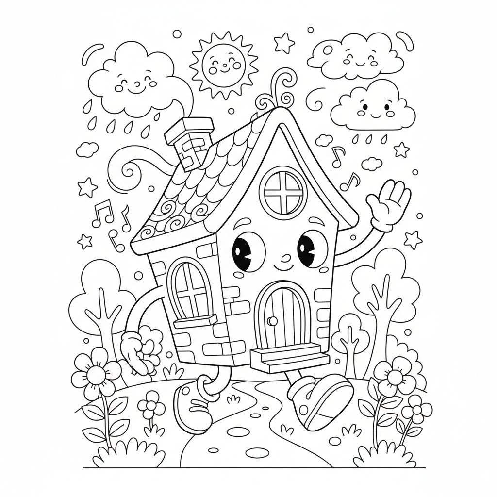 Coloriage maison de mickey coloriage 5
