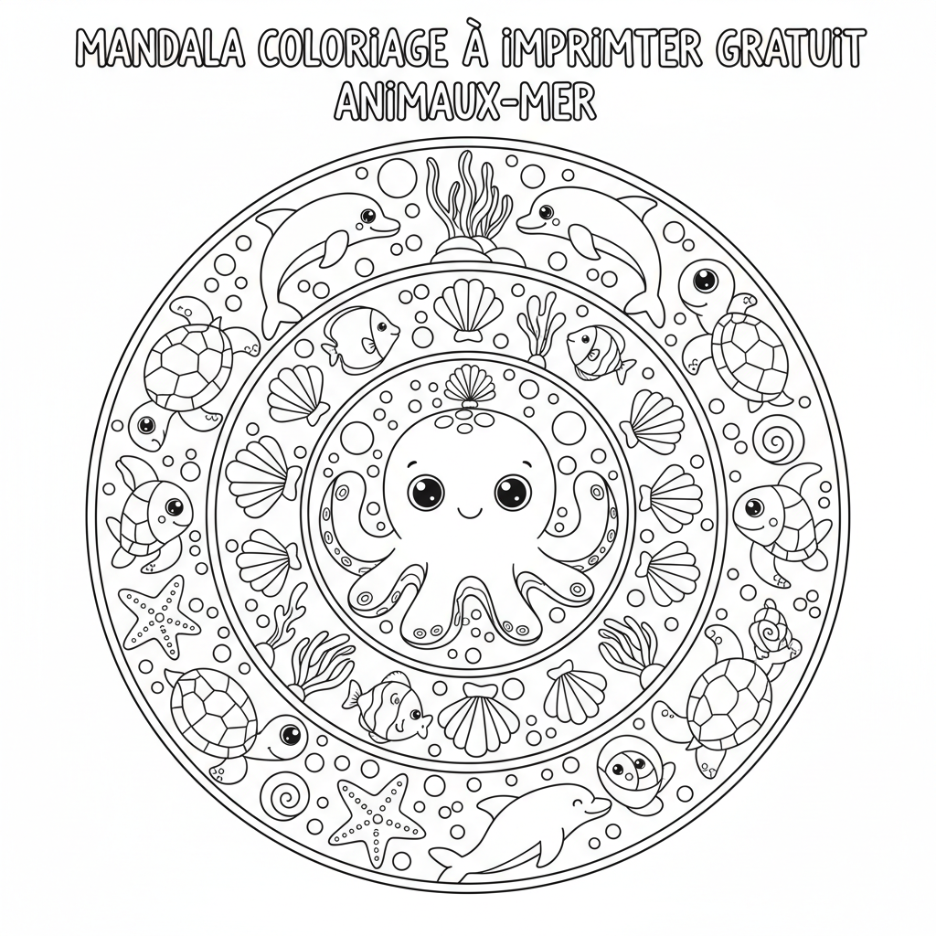 Coloriage mandala coloriage à imprimer gratuit 4