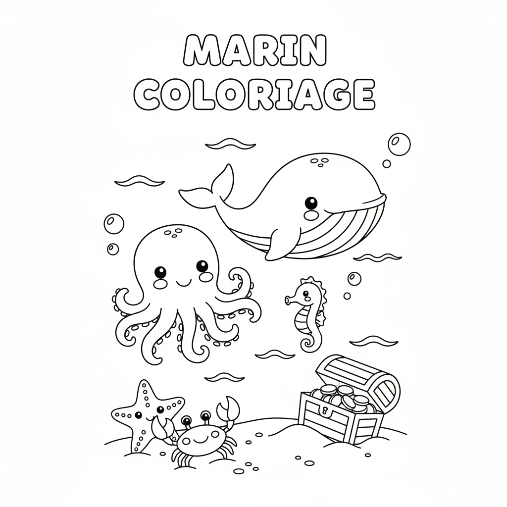 Coloriage marin coloriage 1