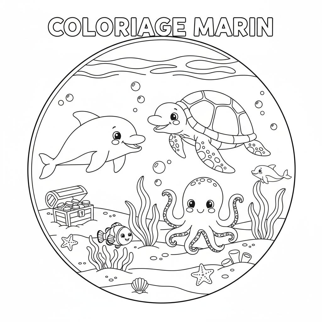 Coloriage marin coloriage 3