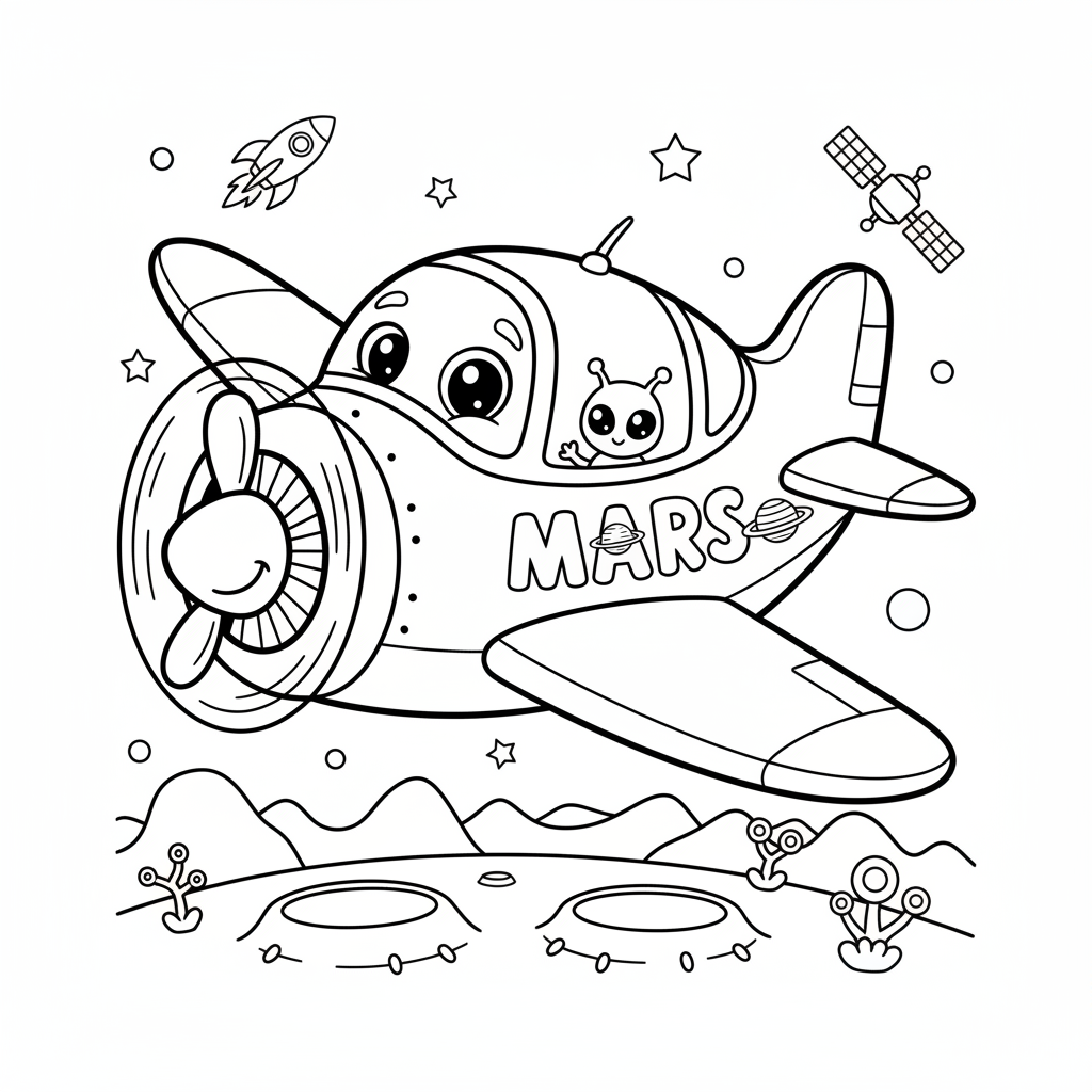 Coloriage mars coloriage 4