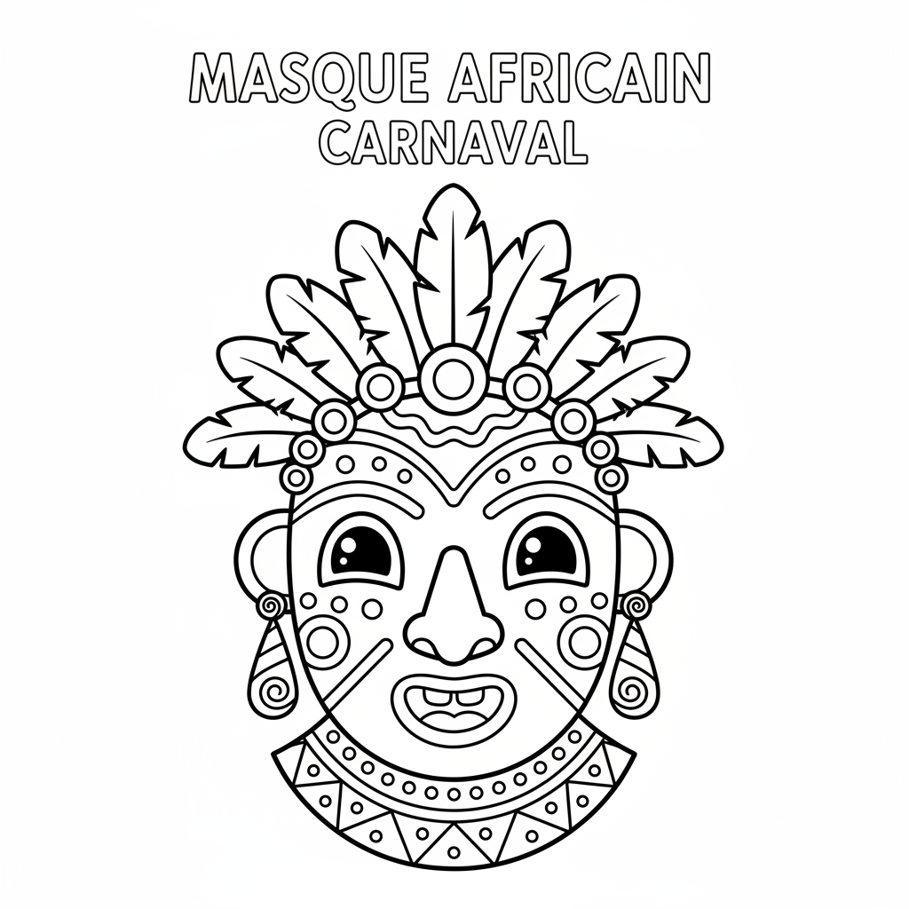 Coloriage Masque Africain Coloriage Gratuit à Imprimer
