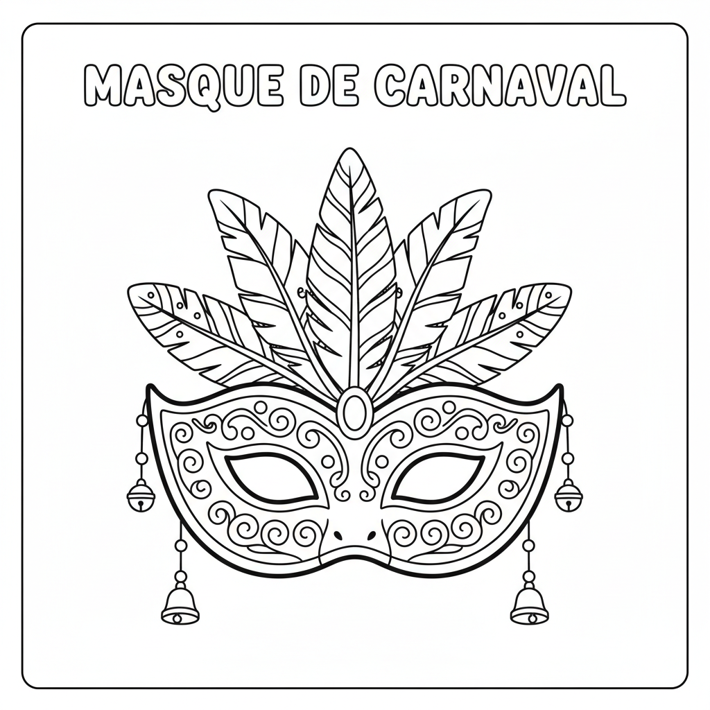 Coloriage Masque Carnaval Coloriage à Imprimer Gratuit