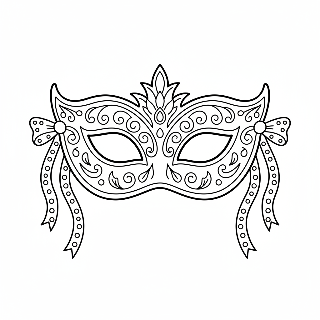 Coloriage masque coloriage 2