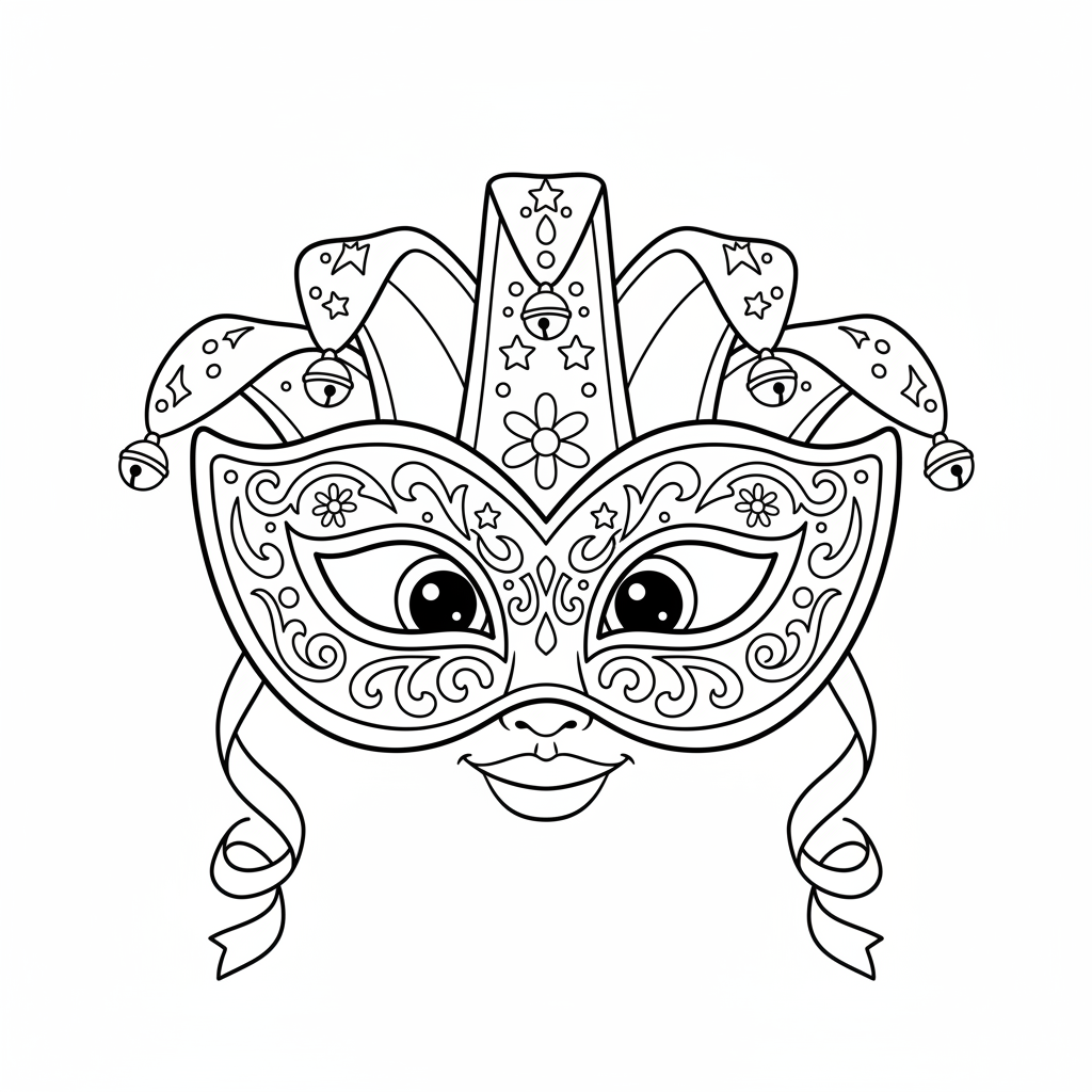 Coloriage masque coloriage 4
