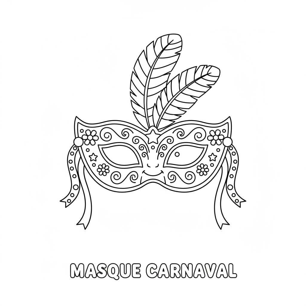 Coloriage masque coloriage imprimer