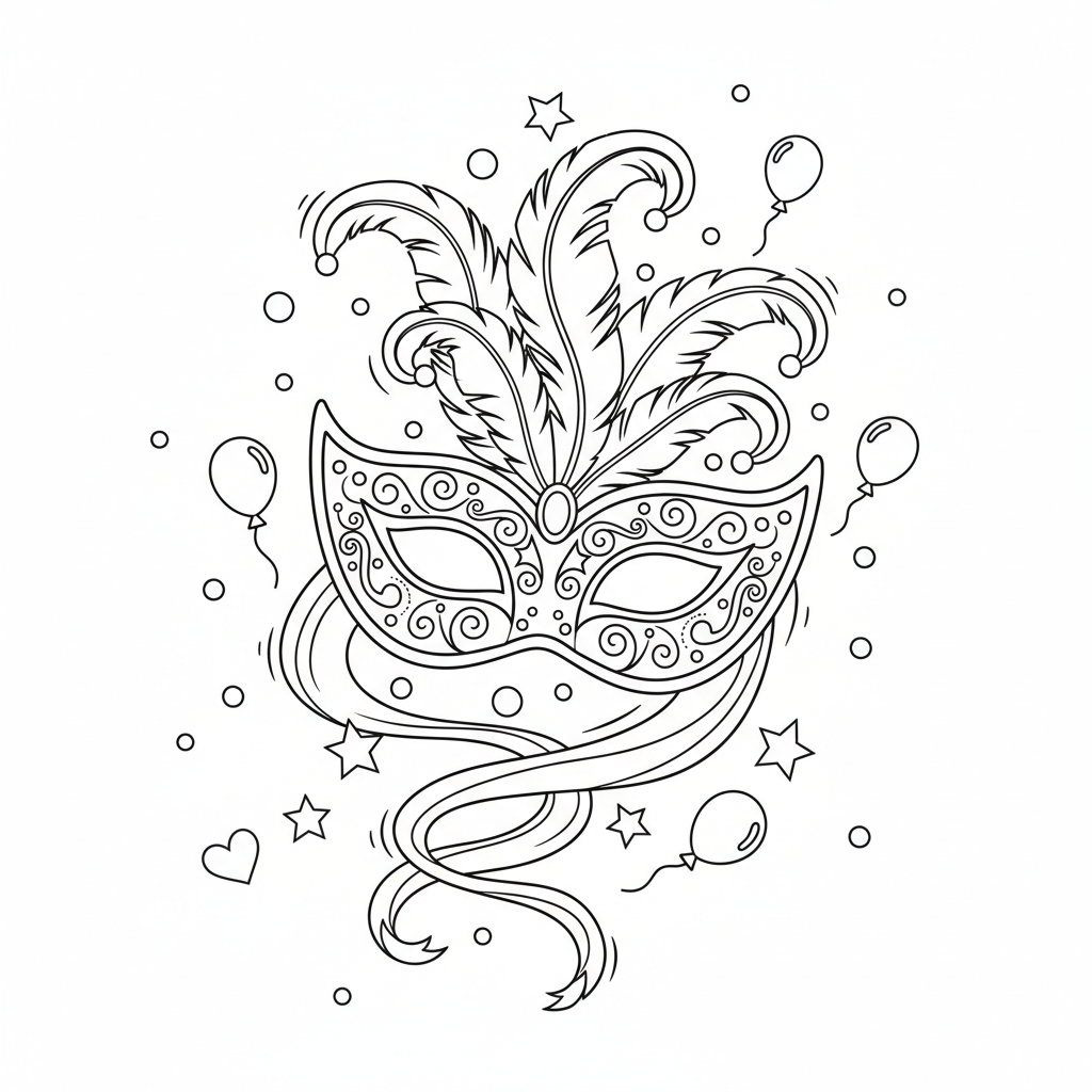 Coloriage masque coloriage imprimer 5