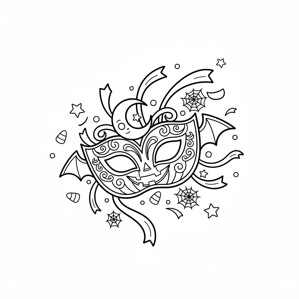 Coloriage masque halloween coloriage 5