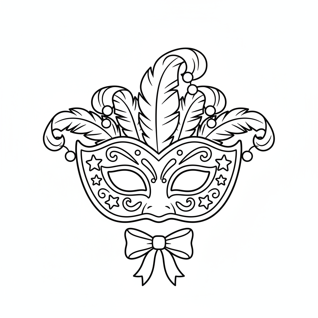 Masque Pour Carnaval Coloriage à Imprimer Gratuitement