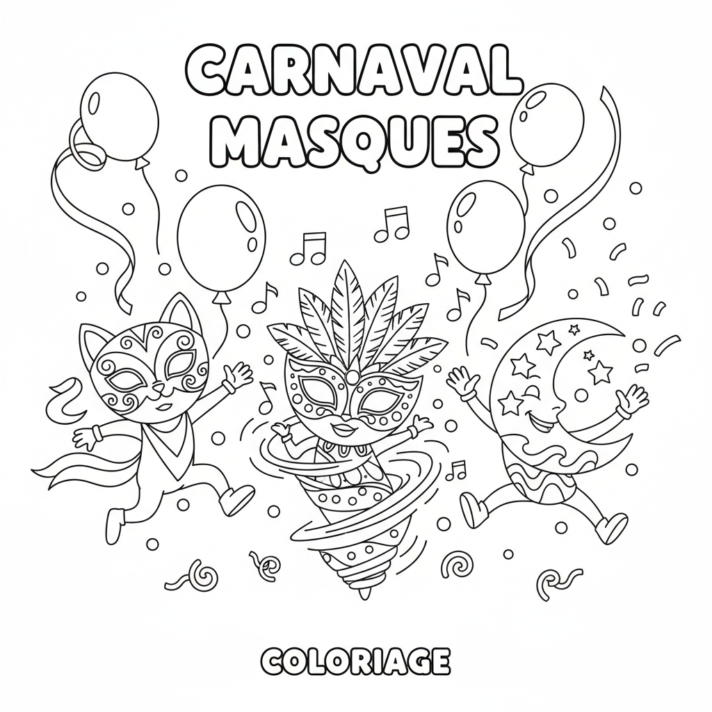 Coloriage masques coloriage 5