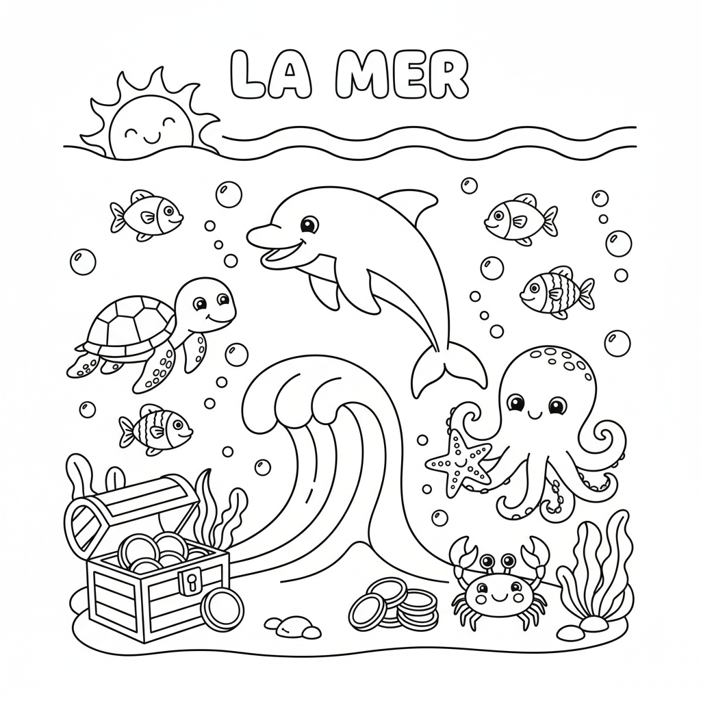 Coloriage mer coloriage