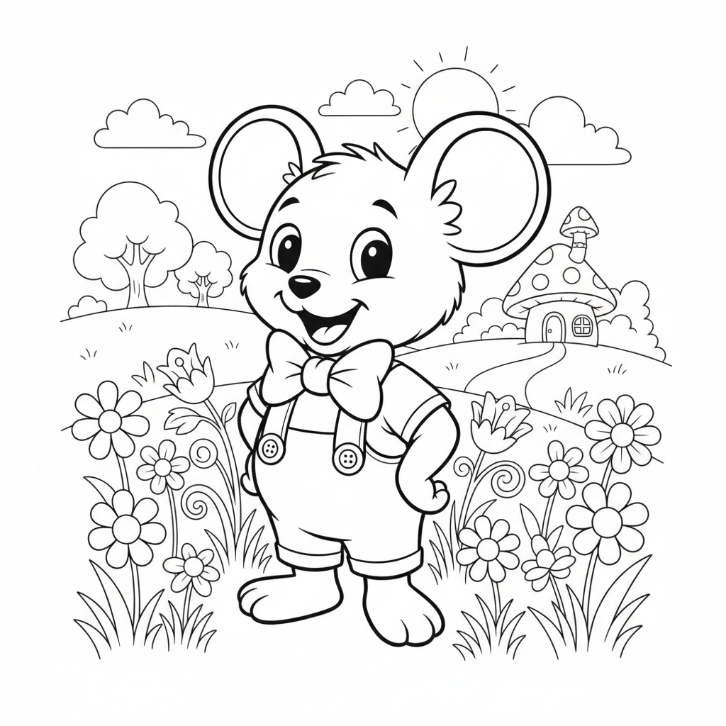 Coloriage mickey en coloriage 3