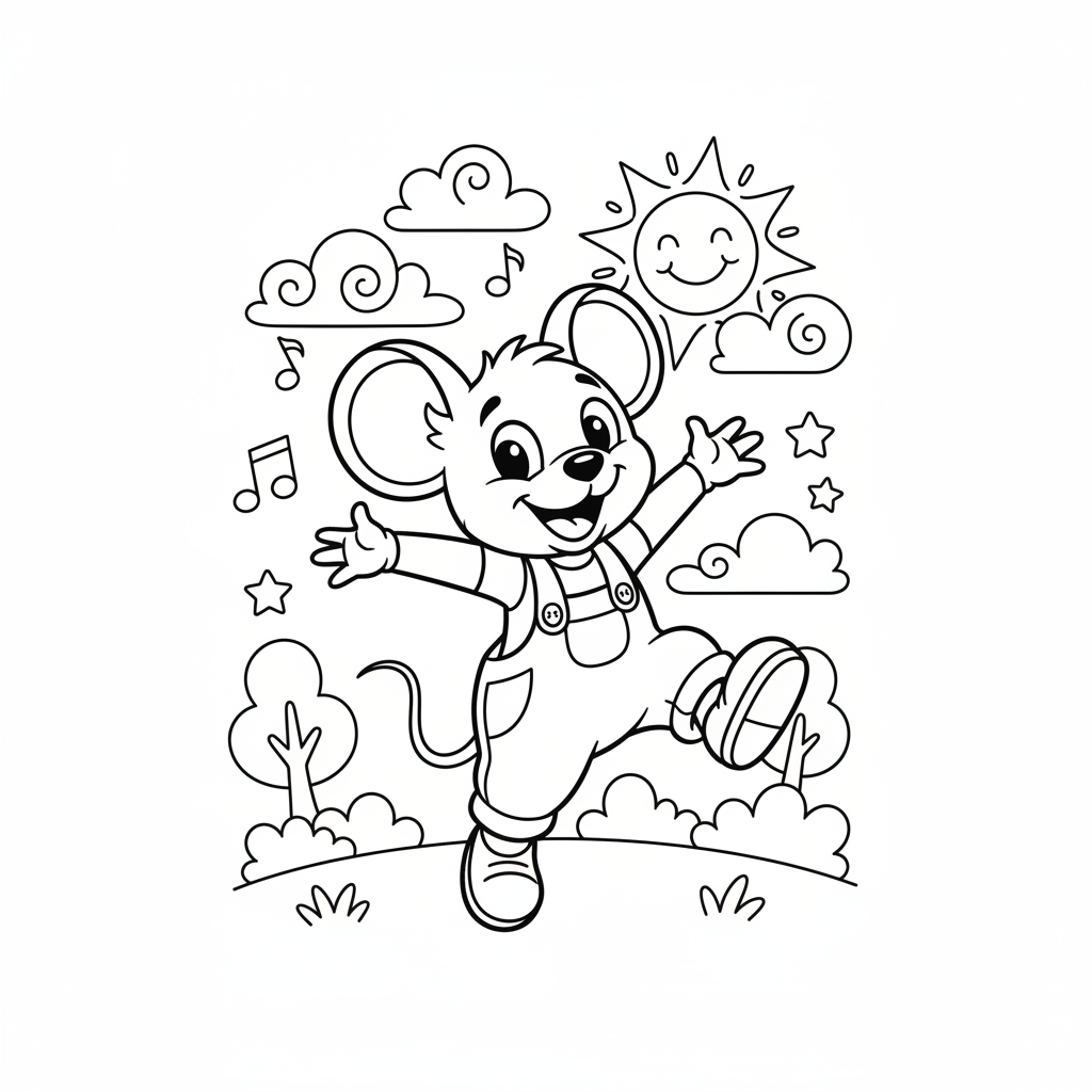 Coloriage mickey en coloriage 5