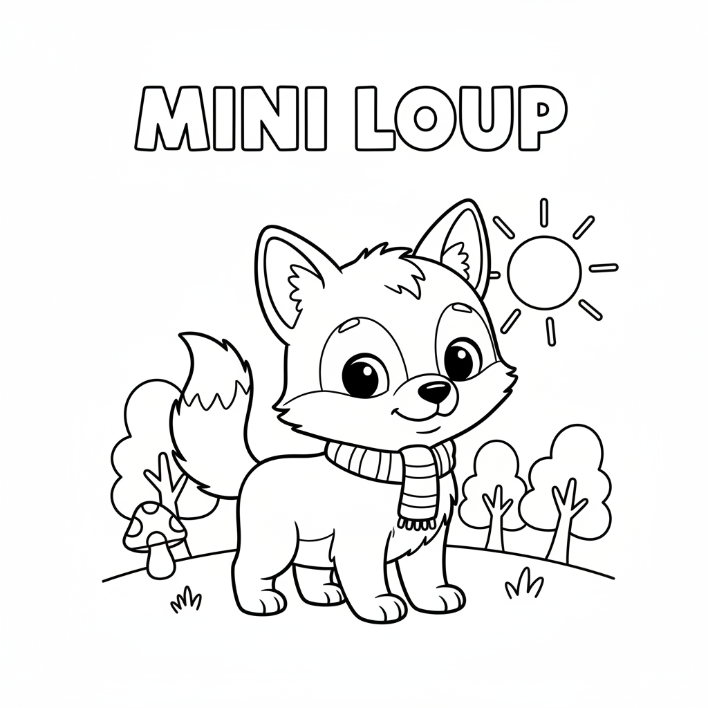Coloriage Mini Loup Coloriage Gratuit à Imprimer