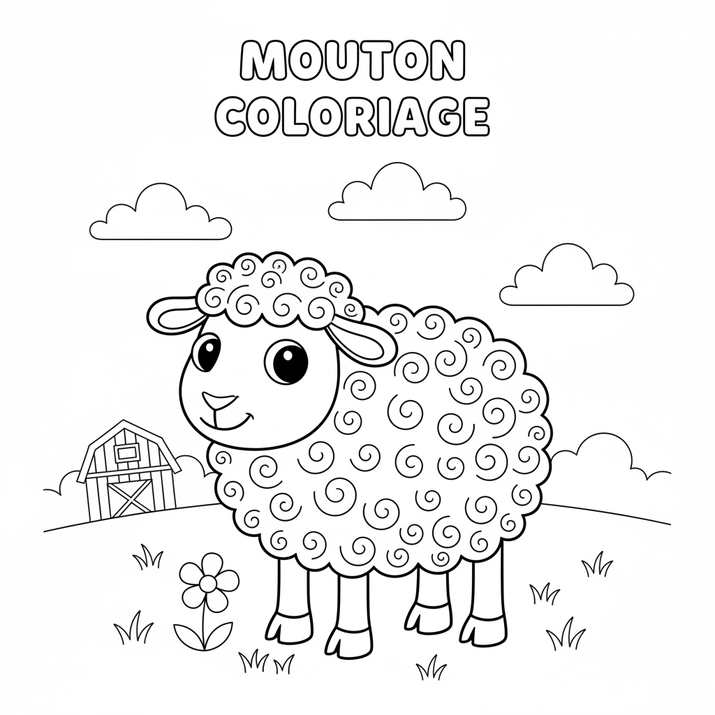 Coloriage mouton coloriage 2
