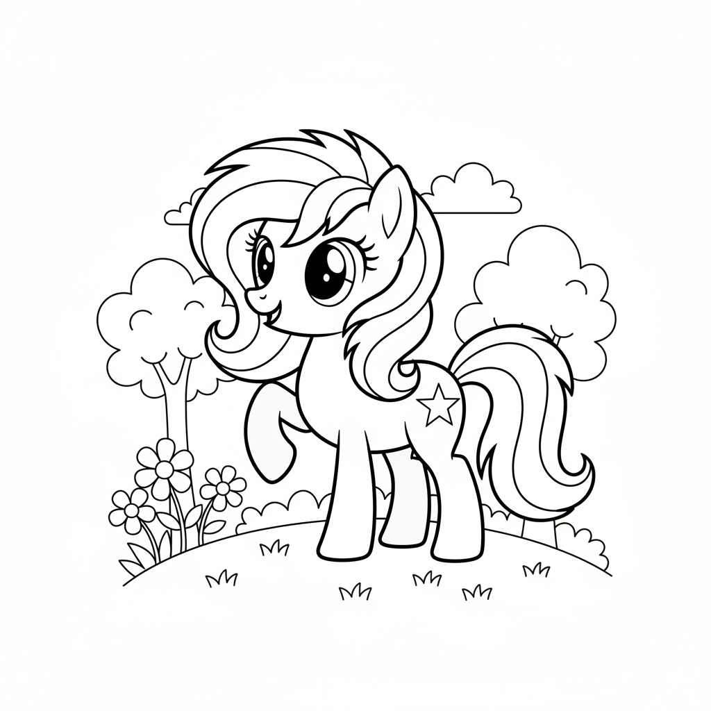 Coloriage my little pony coloriage