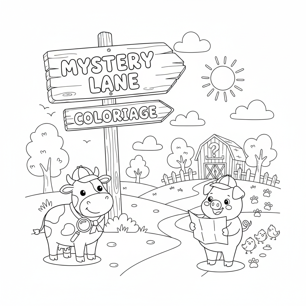 Coloriage mystery lane coloriage 3