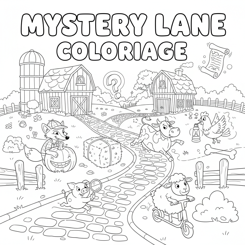 Coloriage mystery lane coloriage 5